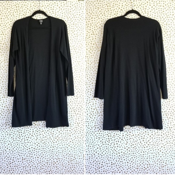 Eileen Fisher Black Duster Topper Cardigan - Picture 5 of 5